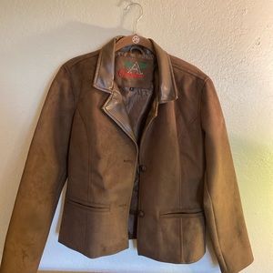 2 toned leather jacket